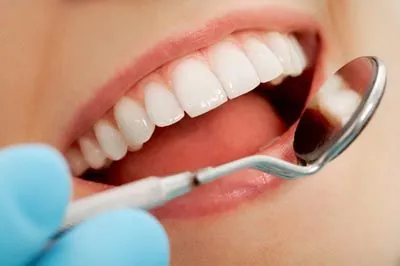 closeup of a patient's teeth showing the effective results of laser dentistry